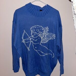 Blue long sleeve cherub sweater